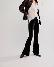 Load image into Gallery viewer, Penny Pull On Velvet Pant in Black
