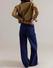 Load image into Gallery viewer, We The Free Striped Nia BF Jean in Indigo Pinstripe
