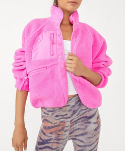 Hit The Slopes Jacket in Hot Pink