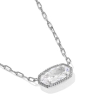 Load image into Gallery viewer, Kendra Scott Elisa Silver Luxe Necklace in White CZ
