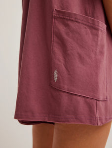 Hot Shot Tee Romper in Clove
