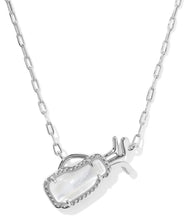 Load image into Gallery viewer, Kendra Scott Golf Silver Short Pendant Necklace in Ivory Mother of Pearl
