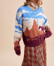 Load image into Gallery viewer, Desert Daydreaming Zip-Up Sweater Jacket
