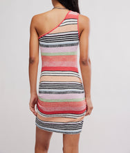 Load image into Gallery viewer, Sun Rays Sweater Mini Dress in Peach Combo
