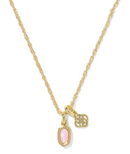 Load image into Gallery viewer, Kendra Scott Mini Elisa Dira Gold Necklace in Pink Opal
