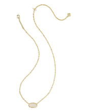 Load image into Gallery viewer, Elisa Tiger Striped Gold Necklace in Natural Mother of Pearl
