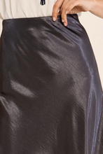 Load image into Gallery viewer, Sabrina Satin Skirt in Gunmetal
