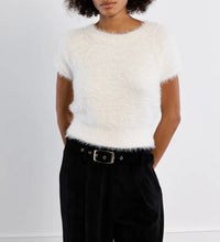 Load image into Gallery viewer, Sophia Short Sleeve Sweater in White
