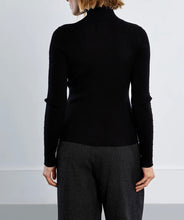 Load image into Gallery viewer, Judy Quarter-Zip Sweater in Black
