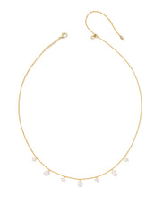 Load image into Gallery viewer, Kendra Scott Cailin Gold Strand Necklace in White Iridescent Crystal
