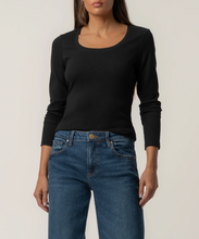Load image into Gallery viewer, Sarah Rib Knit Top in Black
