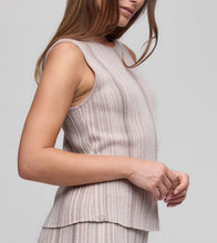 Load image into Gallery viewer, CozyChic Ultra Lite Lurex Rib Tank in Taupe Multi
