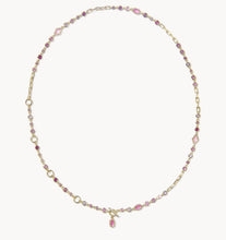 Load image into Gallery viewer, Kendra Scott Mini Elisa Abbie Gold Necklace in Pink Mix
