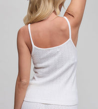 Load image into Gallery viewer, CozyChic Ultra Lite Pointelle Tank Top in Pearl
