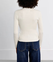 Load image into Gallery viewer, Judy Quarter-Zip Sweater in White
