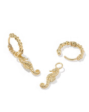 Load image into Gallery viewer, Kendra Scott Seahorse Gold Huggie Earring
