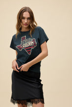 Load image into Gallery viewer, Willie Nelson Texas Stripes Tour Tee in Vintage Black

