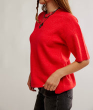 Load image into Gallery viewer, Margot Sweater Tee in Cherry Pop Melange
