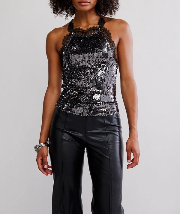 Take Me Away Cami in Gunmetal