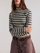 Load image into Gallery viewer, Good Good Stripe Turtleneck in Yellow Combo
