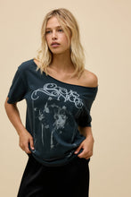 Load image into Gallery viewer, Stevie Nicks Belladonna Off The Shoulder Tee in Vintage Black
