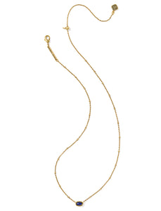 Kendra Scott Mini Elisa Vintage Gold Satellite Necklace in Blue Lapis