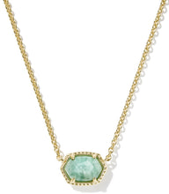 Load image into Gallery viewer, Kendra Scott Daphne Frame Gold Pendant Necklace in Teal Amazonite
