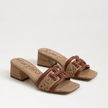 Load image into Gallery viewer, Waylon Weave Slide Sandal in Rich Cognac Leather
