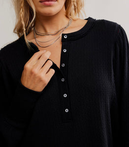 Quinn Knit Top in Black