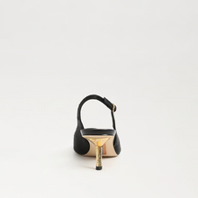 Load image into Gallery viewer, Bianka Gilded Slingback Pump in Black Brahma Hair
