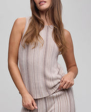 Load image into Gallery viewer, CozyChic Ultra Lite Lurex Rib Tank in Taupe Multi
