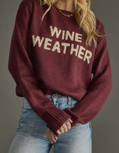 Load image into Gallery viewer, Wine Weather Sweater in Wine
