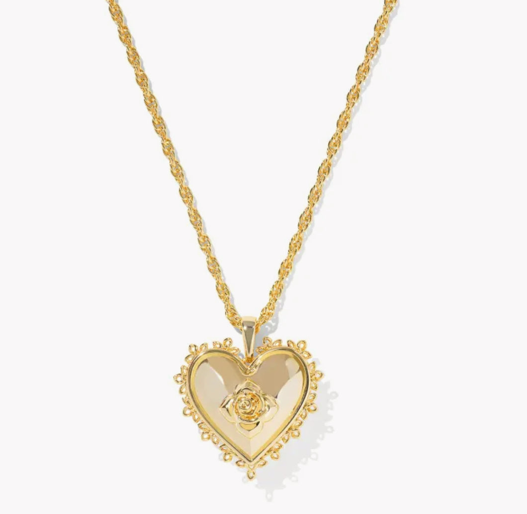 Kendra Scott Mallory Rose Locket Pendant Necklace