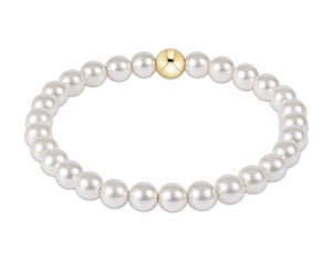 Classic Pearl 6mm Bead Bracelet - Extends