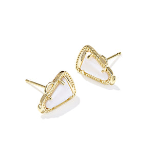 Kendra Scott Cheer Stud Earring in White Mother of Pearl