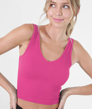 Load image into Gallery viewer, V-Neck Ribbed Crop Tank
