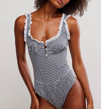 Load image into Gallery viewer, Cassie Bodysuit in Black &amp; White Combo

