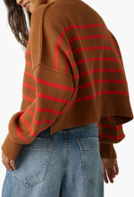 Load image into Gallery viewer, Stripe Easy Street Crop Pullover
