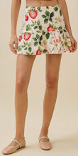 Load image into Gallery viewer, Strawberry Floral Print Tiered Mini Skirt
