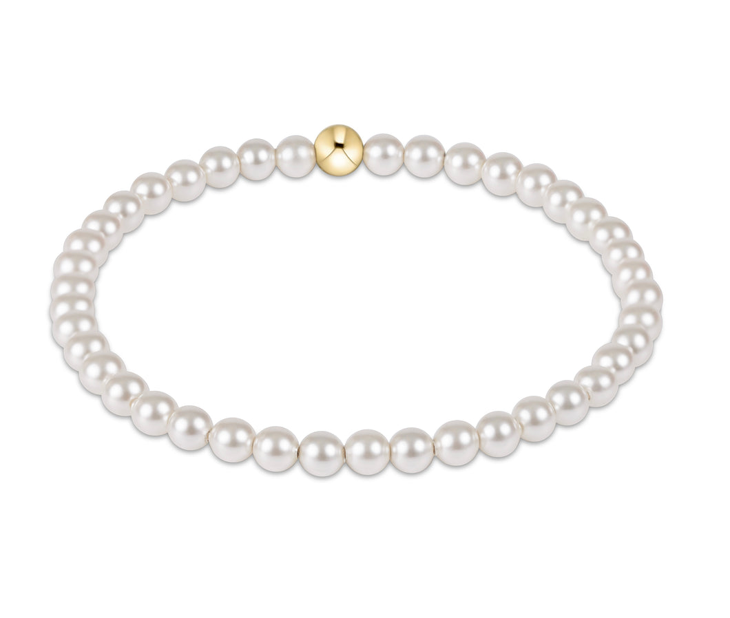 Classic Pearl 4mm Bead Bracelet - Extends