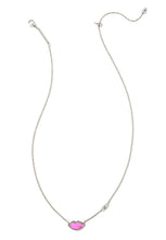 Load image into Gallery viewer, Kendra Scott Lips Silver Pendant Necklace in Hot Pink Mother of Pearl
