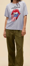 Load image into Gallery viewer, Rolling Stones Flag Tongue Burnout BF Tee in Light Purple
