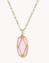 Load image into Gallery viewer, Kendra Scott Elle Lattice Frame Long Pendant Necklace

