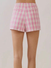 Load image into Gallery viewer, High Waisted Gingham Shorts in Pink
