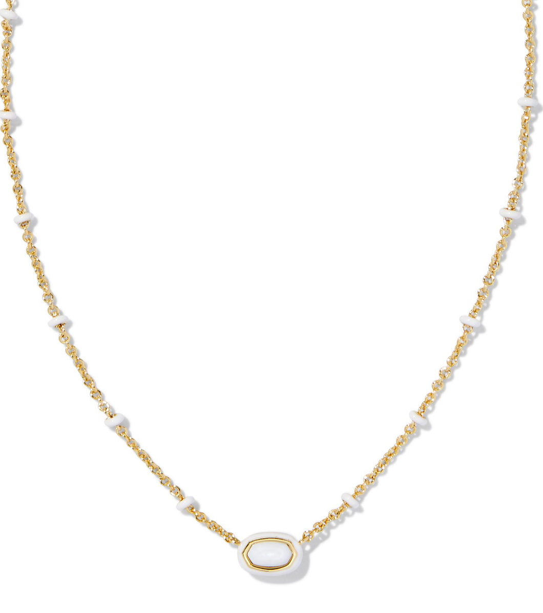 Kendra Scott Mini Elisa Enamel Frame Necklace