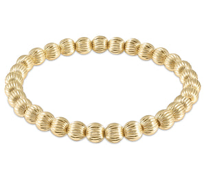 Dignity Gold 6mm Bead Bracelet - Extends