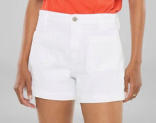 Load image into Gallery viewer, High Rise A-Line Trouser Shorts in White

