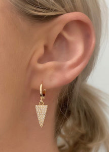 Pyramid Huggie Earrings