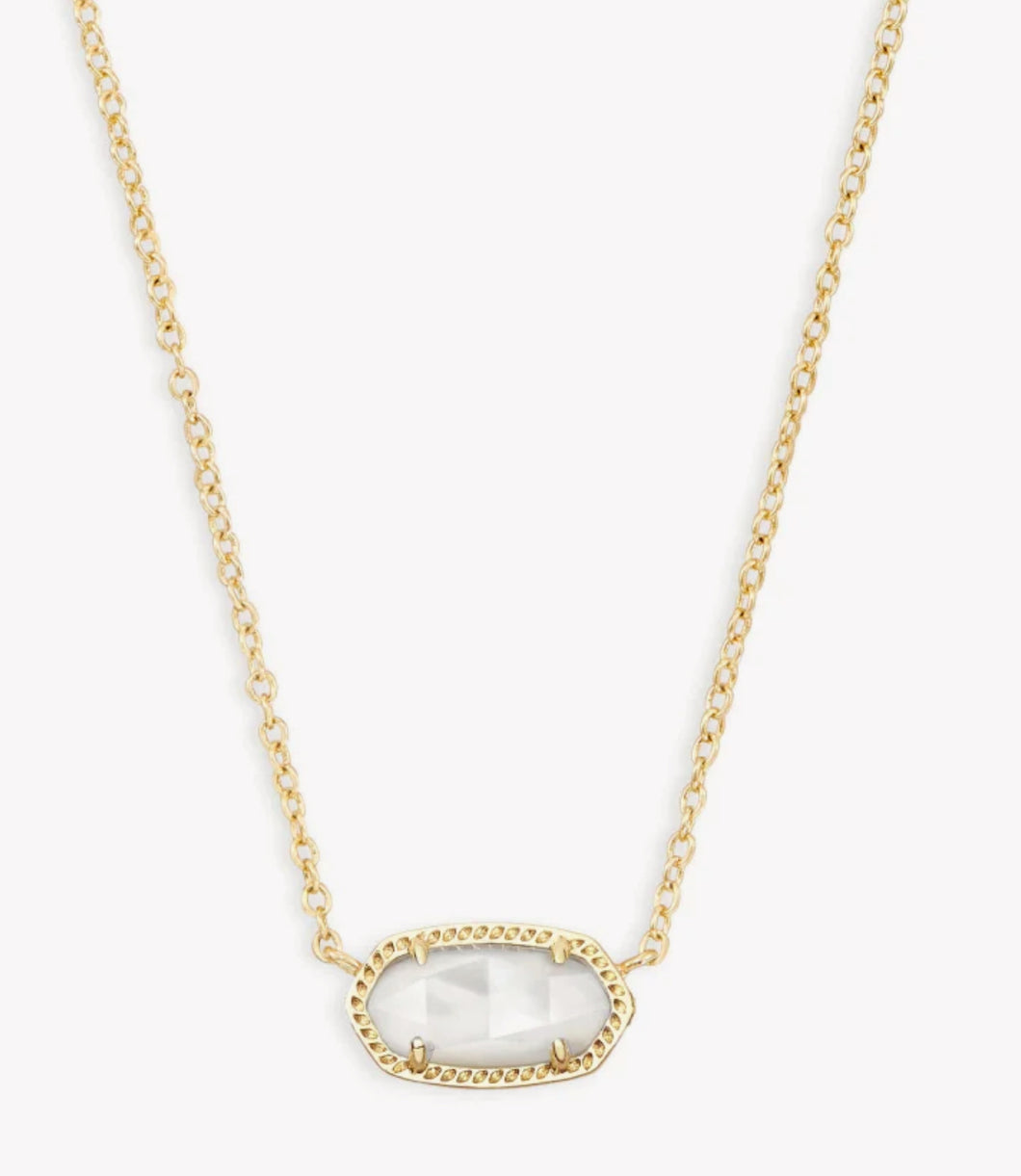 Kendra Scott Elisa Pendant Necklace in Ivory Mother-of-Pearl