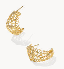 Load image into Gallery viewer, Kendra Scott Krista Lace Huggie Earrings
